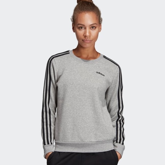 adidas essentials 3 stripes sweatshirt